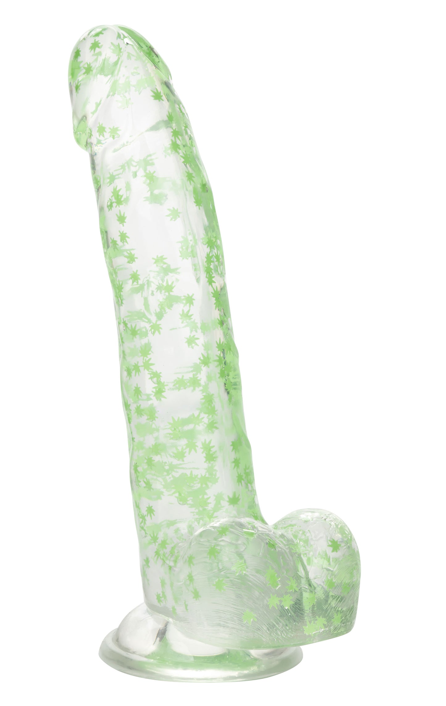 Naughty Bits I Leaf Dick Glow-in-the-Dark Weed Leaf Dildo - Glow in the Dark SE4410643