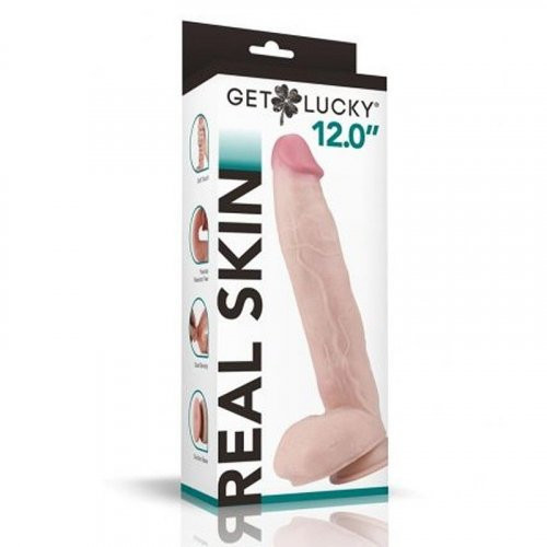 Real Skin 12 Dual Layer Dildo - Beige