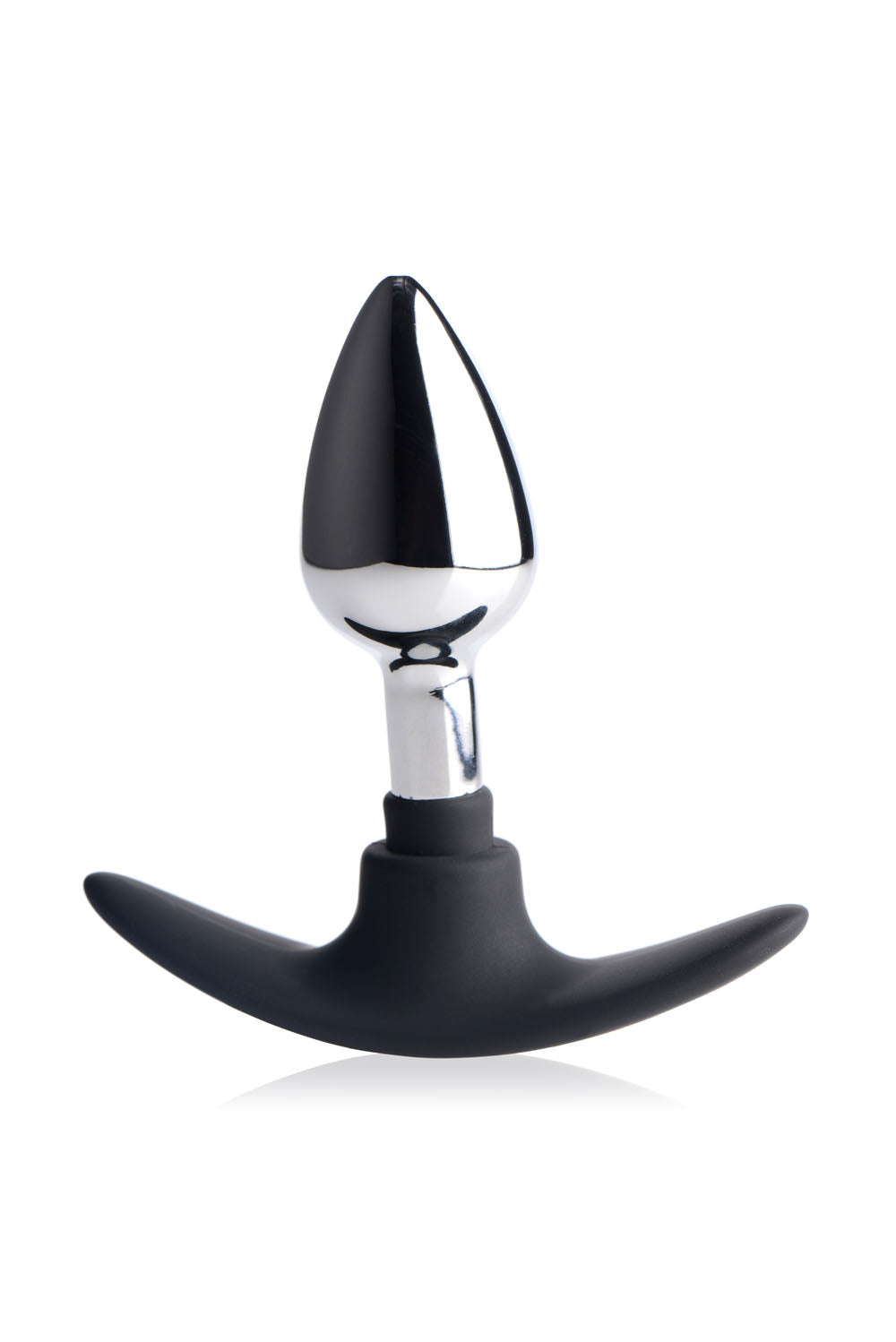 Dark Invader Metal and Silicone Anal Plug - Small
