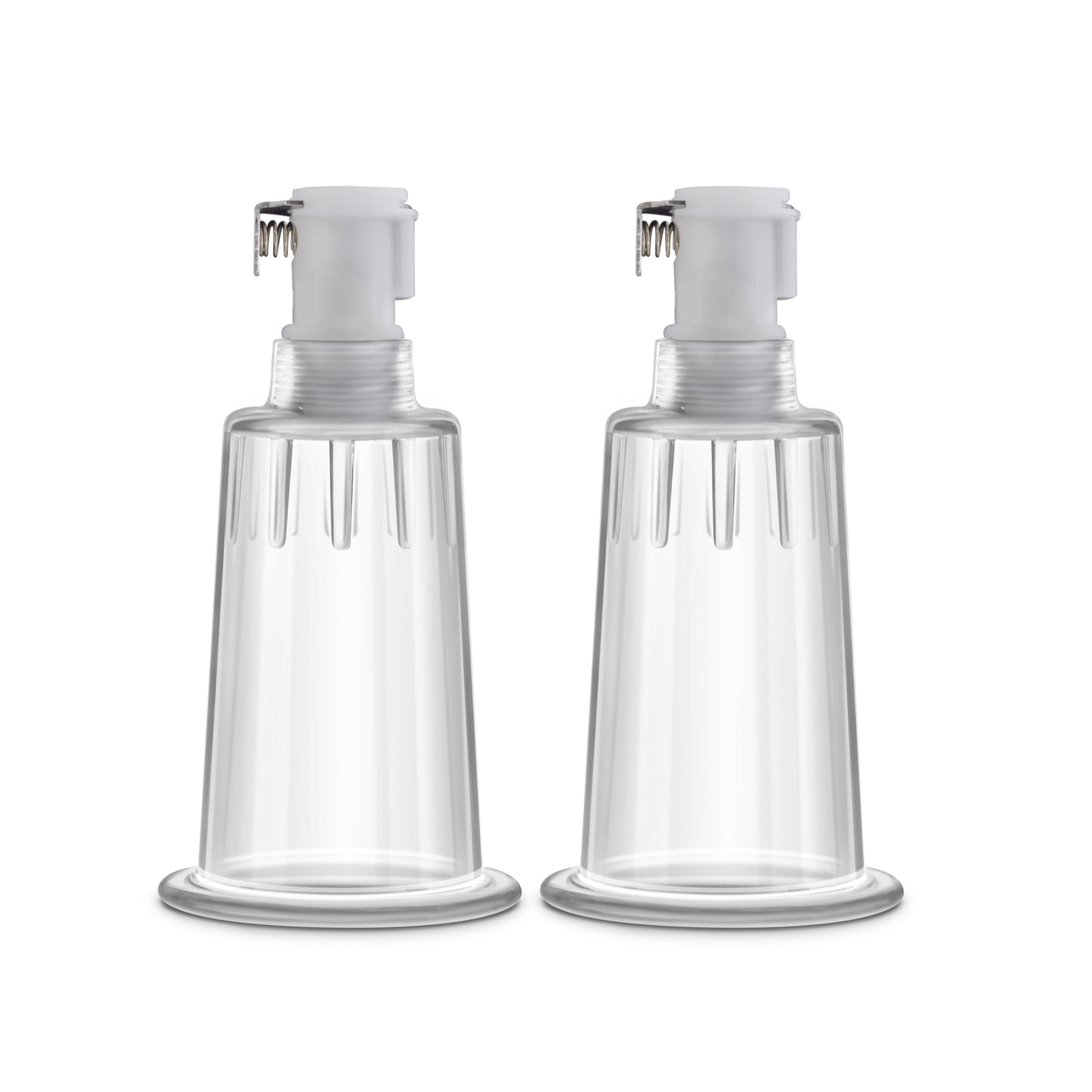 Temptasia Nipple Pumping Cylinders Set of 2 (1 Inch Diameter) - Clear