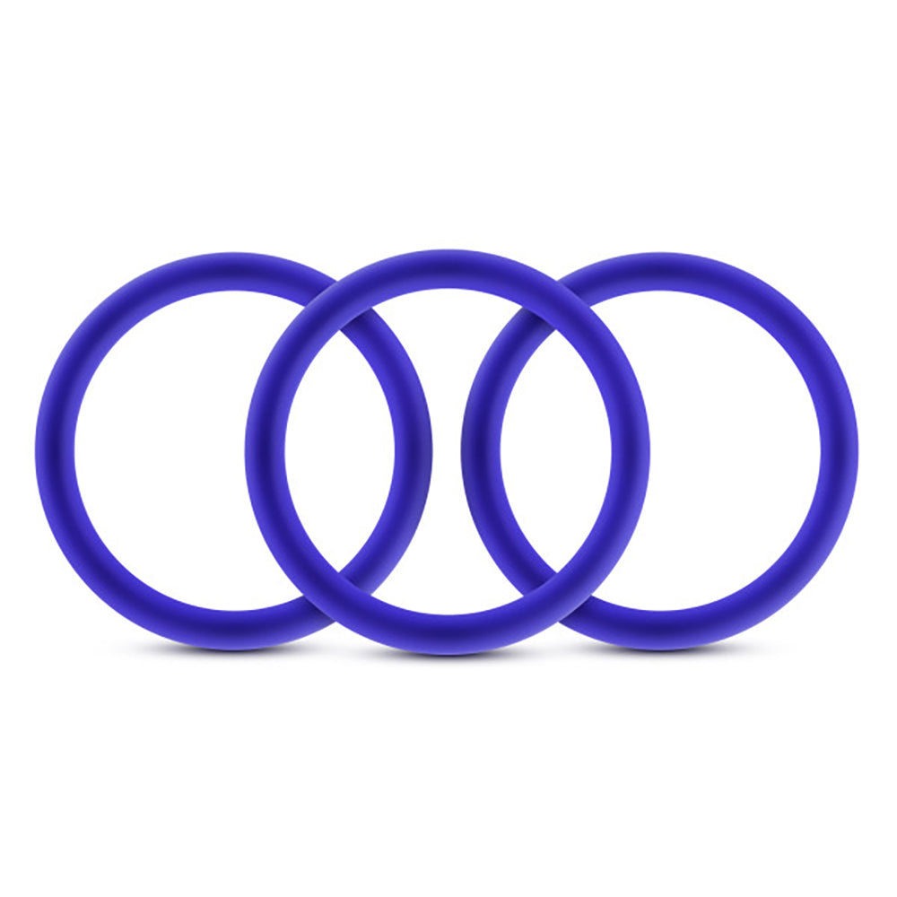 Performance - Vs1 Pure Premium Silicone Cockrings - Medium - Indigo BL-71812