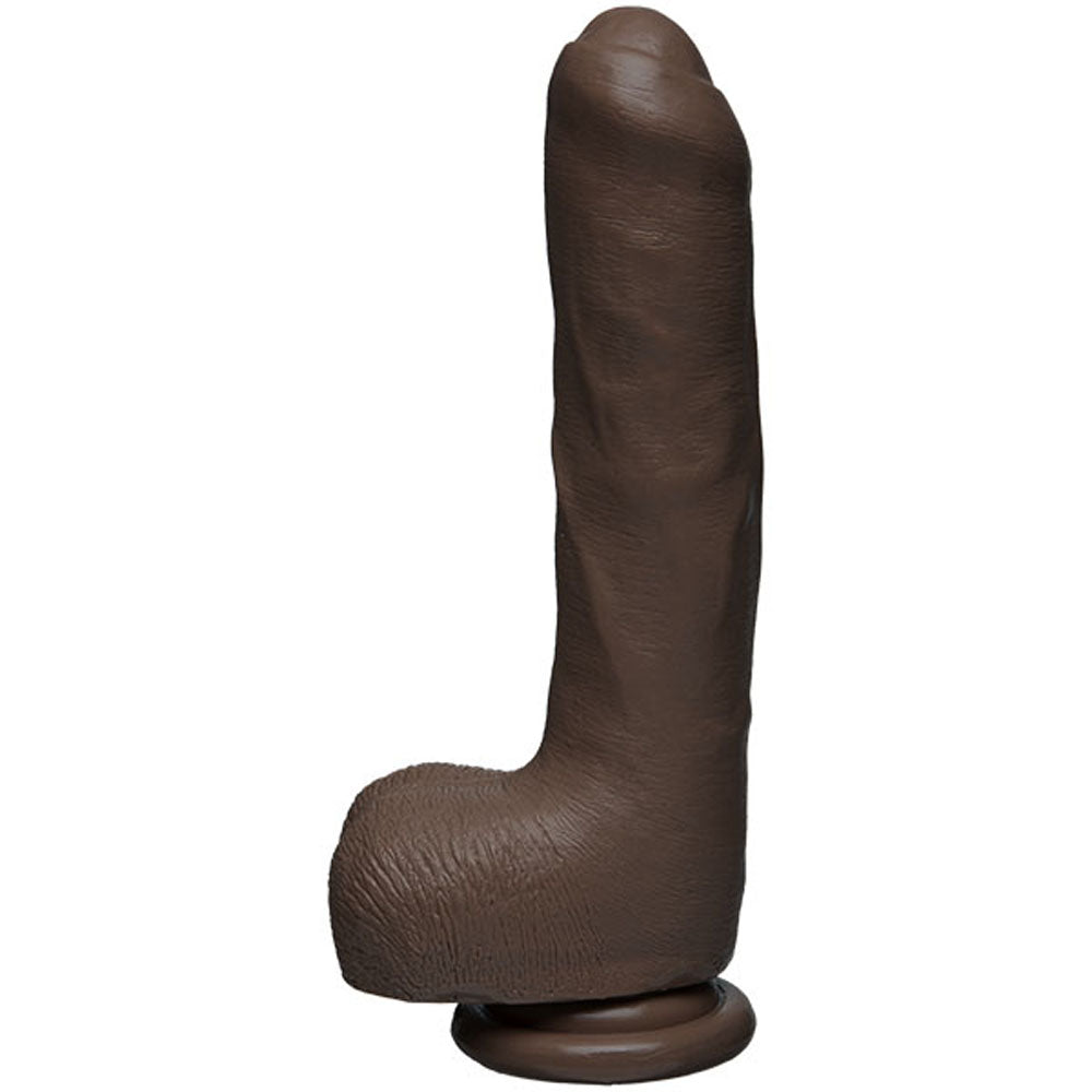 The D - Uncut D - 9 Inch With Balls - Firmskyn - Chocolate