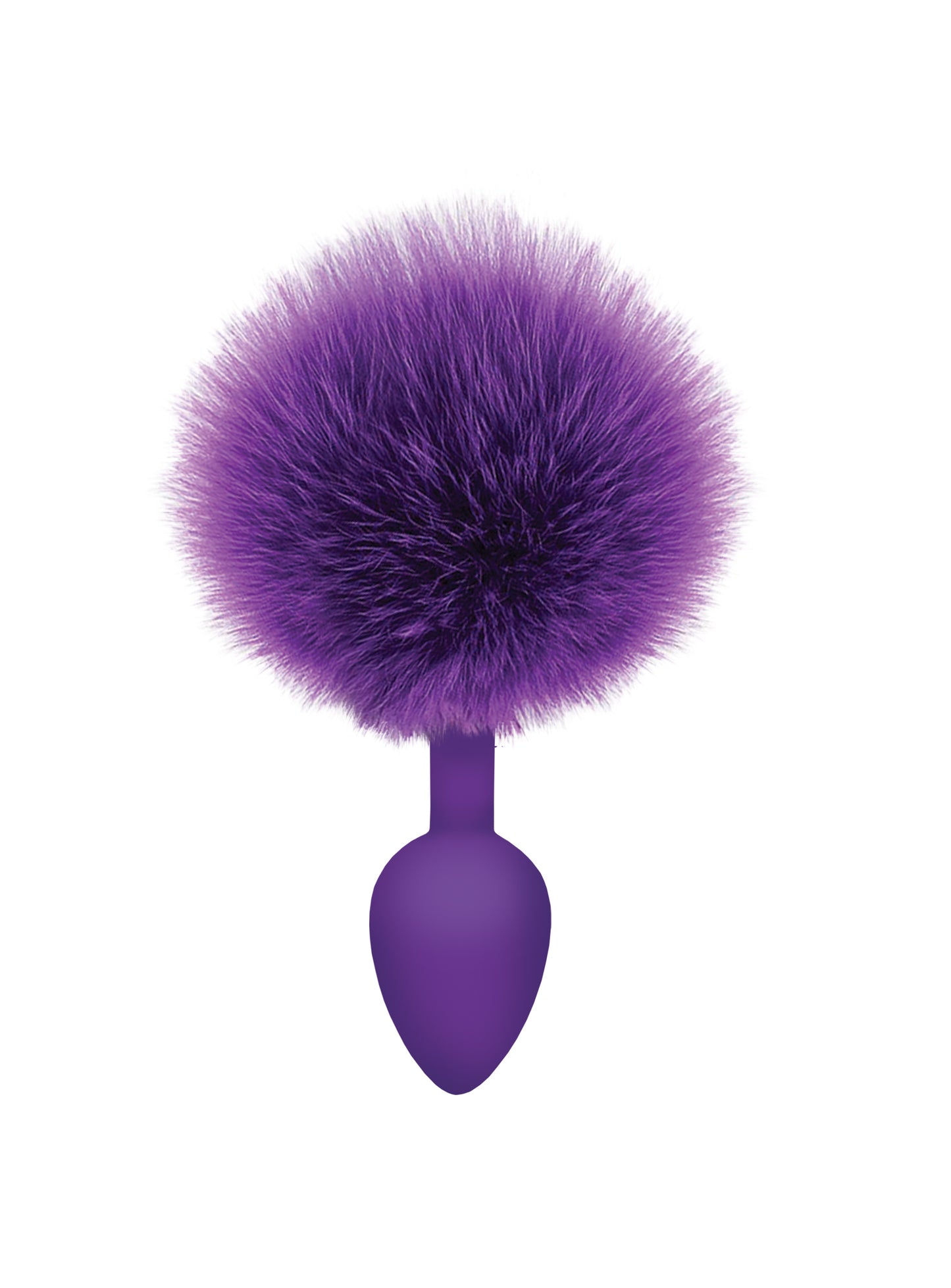 The 9's Cottontails Silicone Bunny Tail Butt Plug - Purple