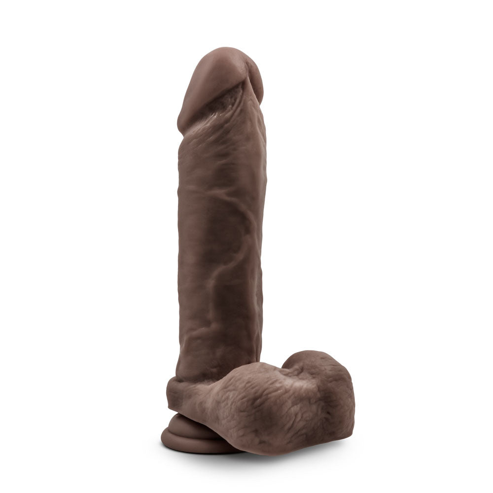 Au Natural - 9 Inch Dildo With Suction Cup - Chocolate BL-56476