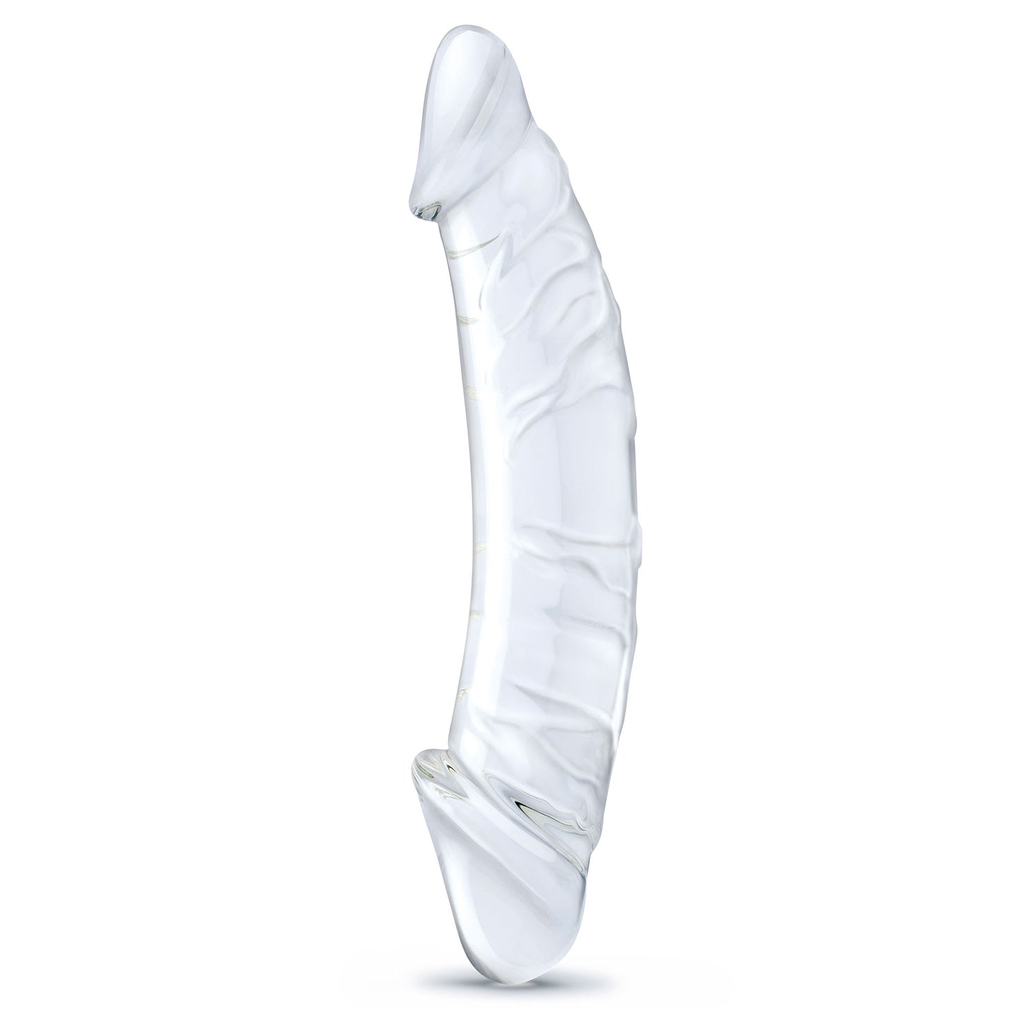 10.5 Inch Girthy Realistic Glass Double Dong - Clear