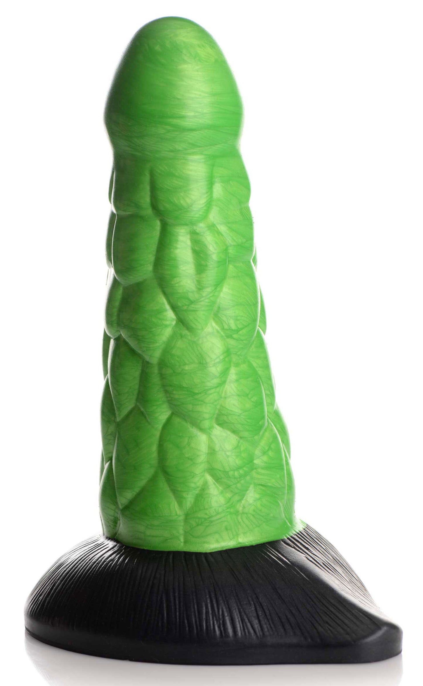 Radioactive Reptile Thick Scaly Silicone Dildo - Green CC-AG872-GRN