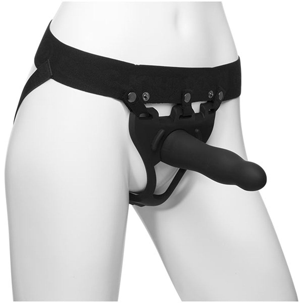 Body Extensions - Hollow Slim Dong Strap-on 2-Piece Set - Black