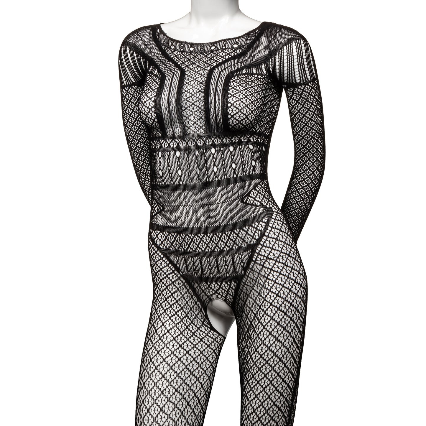Scandal Full Length Lace Body Suit - One Size - Black