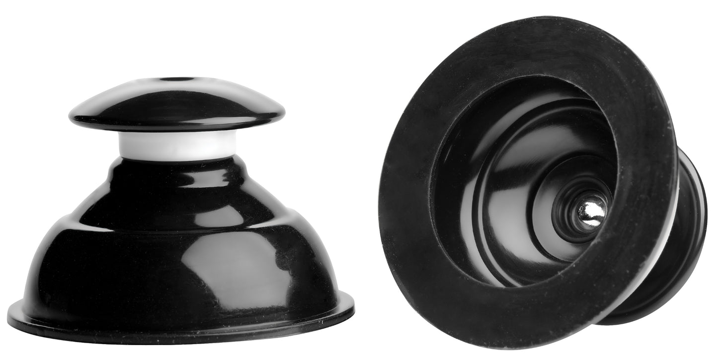 Master Series - Plungers Extreme Suction Nipple Suckers - Black