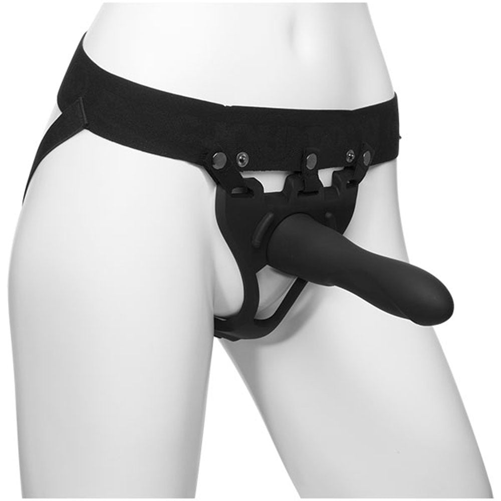 Body Extensions - Hollow Large Dong Strap-on 2-Piece Set - Black