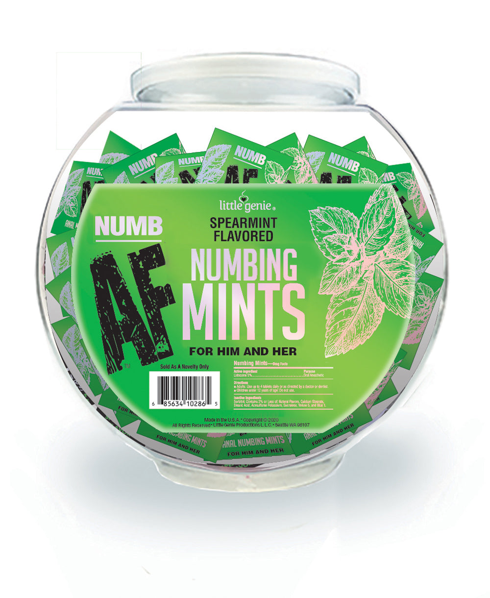 Numb Af - Spearmint Flavored Numbing Mints - Display - 100 Pcs LG-BT608