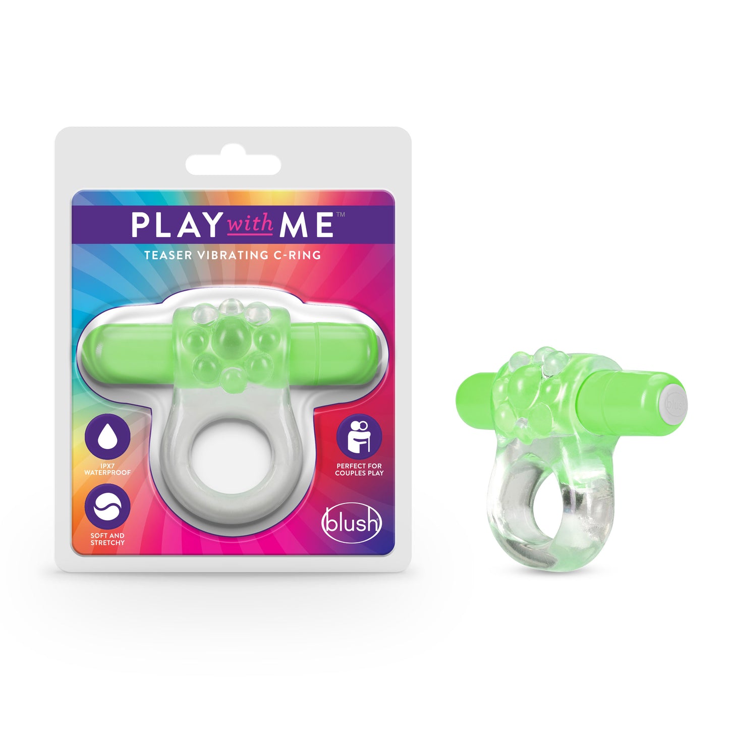 Play With Me Teaser Vibrating C-Ring Green BL-74122