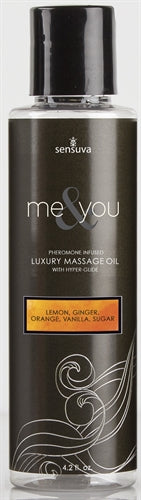 Me and You Massage Oil - Lemon Ginger Orange Vanilla Sugar - 4.2 Fl. Oz.