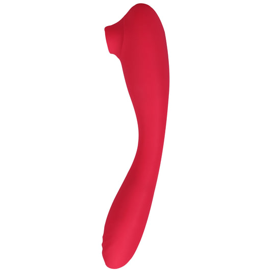 This Product Sucks - Sucking Clitoral Stimulator  With Bendable G-Spot Vibrator - Pink