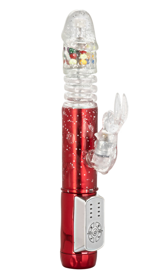 Naughty Bits Cumball Machine Thrusting Jack Rabbit Vibrator - Red