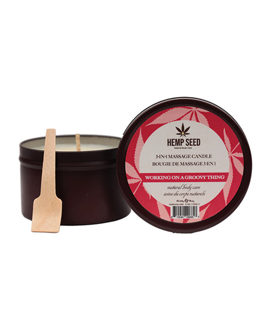 Hemp Seed 3-in-1 Massage Candle - Working on a Groovy Thing 6 Oz