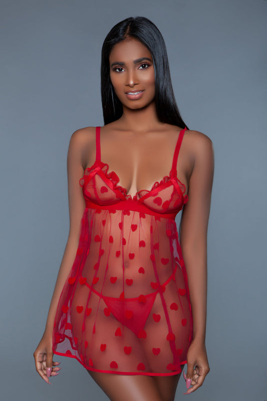Valentina Slip - Medium - Red
