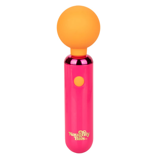 Naughty Bits Home Cumming Queen Vibrating Wand - Orange/pink