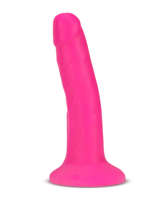 Neo Elite - 6 Inch Silicone Dual Density Cock - Neon Pink