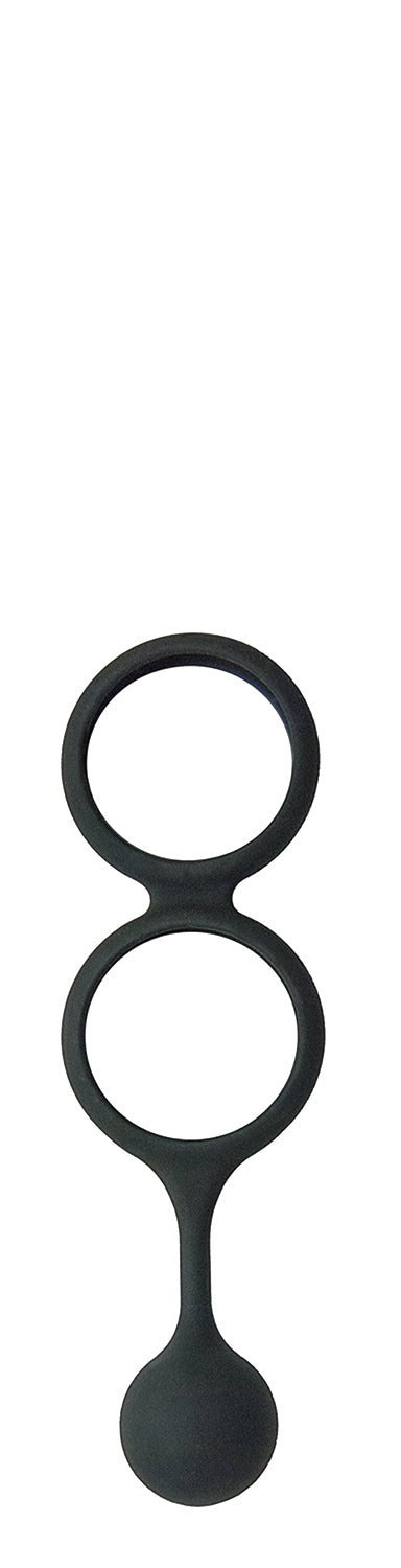 My Cock Ring Scrotum Ring With Weighted Ball  Banger - Black