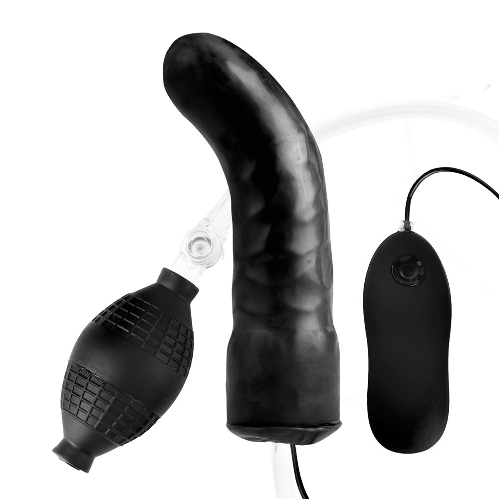 Lux Fetish 6" Inflatable Vibrating Dildo