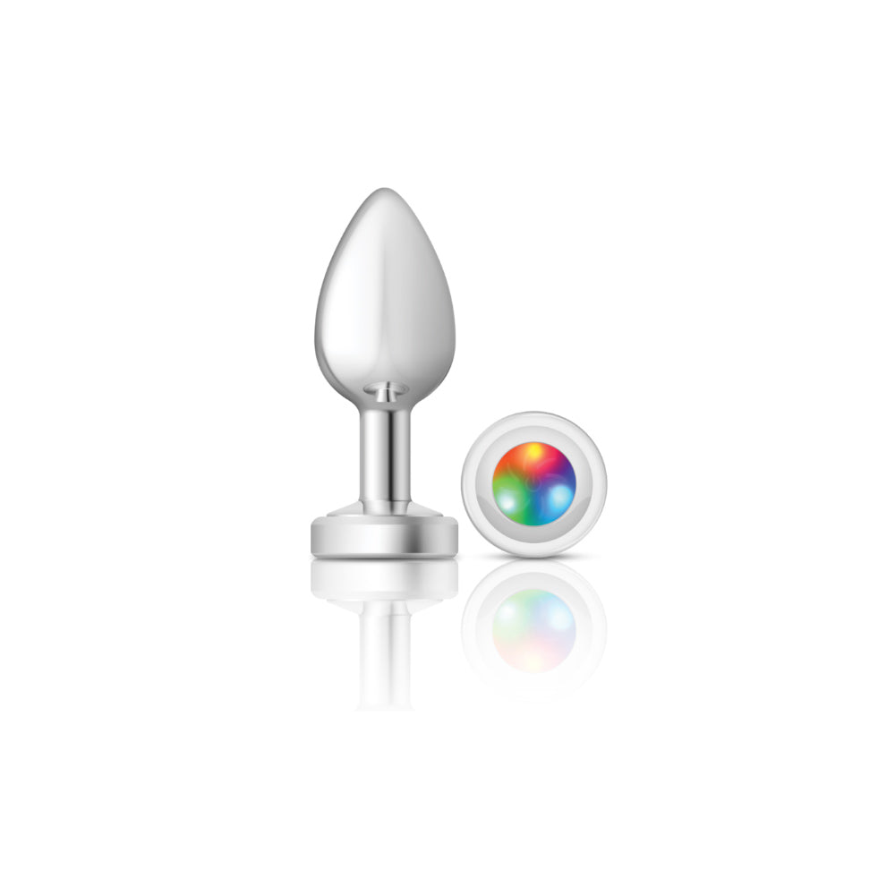 Light Up Silver Metal Plug - Medium