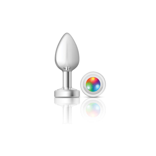 Light Up Silver Metal Plug - Medium