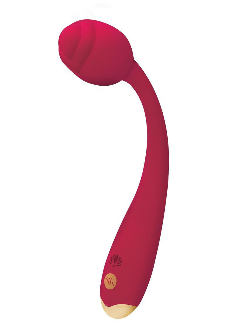 Secret Kisses Rosegasm Long Stem Flexi G-Spot Vibe Rose - Red