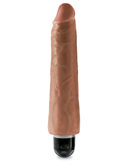 King Cock 9" Vibrating Stiffy - Tan