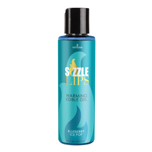 Sizzle Lips - Blueberry Ice Pop - Warming Gel - 4.2 Fl Oz Bottle