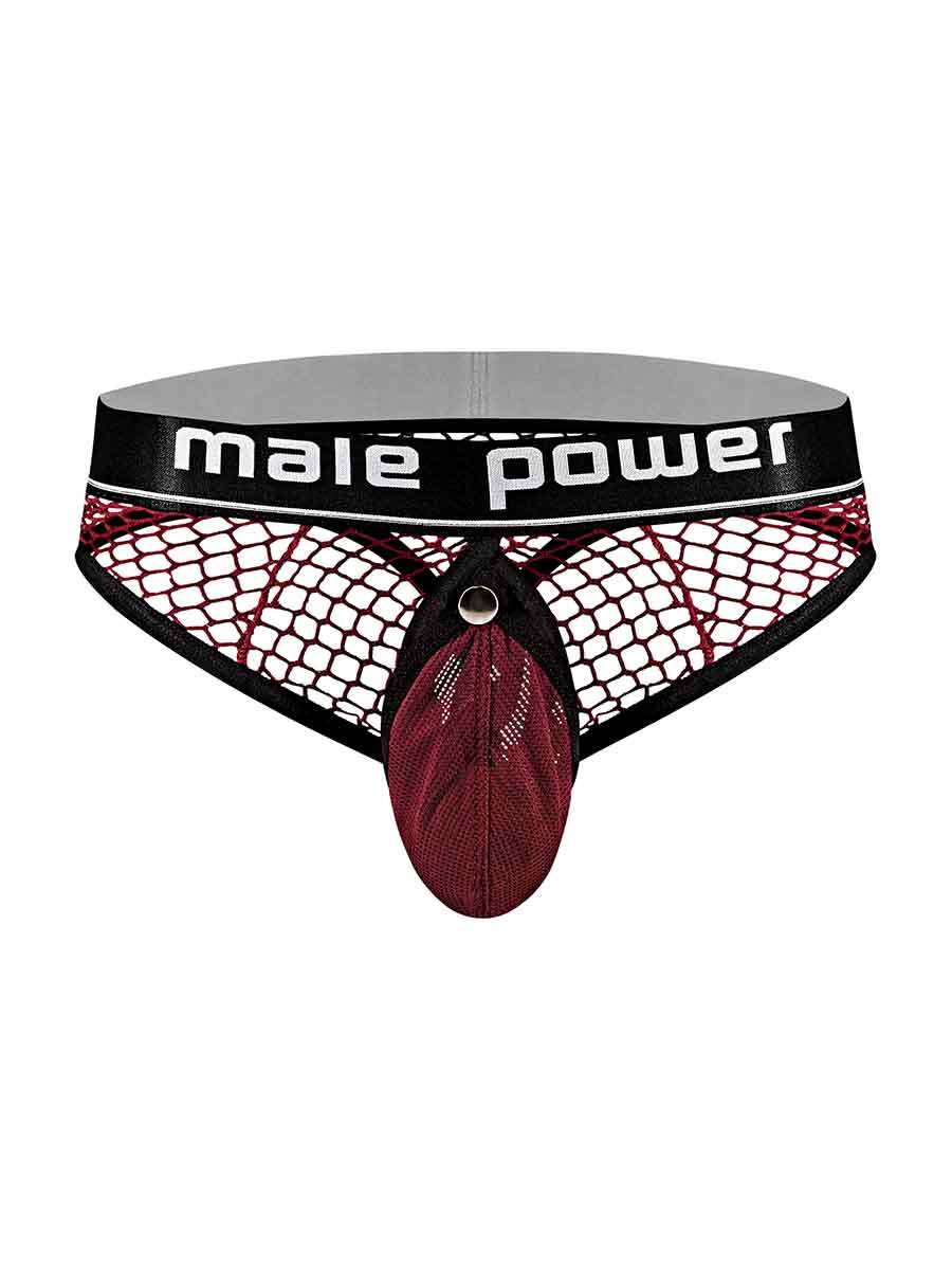 Cock Pit Nte Cock Ring Thong - L/ XL - Burgundy