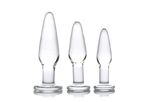 Dosha 3 Piece Glass Anal Plug Kit