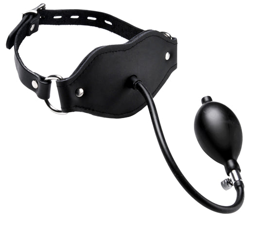 Silencer Inflatable Locking Penis Gag - Black