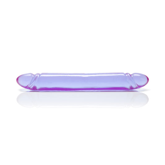 Reflective Gel Smooth Double Dong - Purple SE0280302