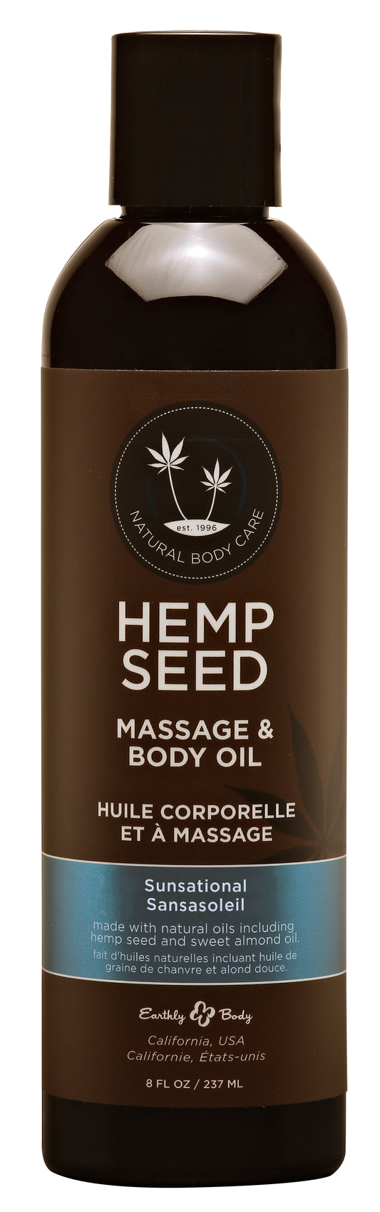 Hemp Seed Massage and Body Oil - Sunsational - 8 Fl. Oz./ 237 ml