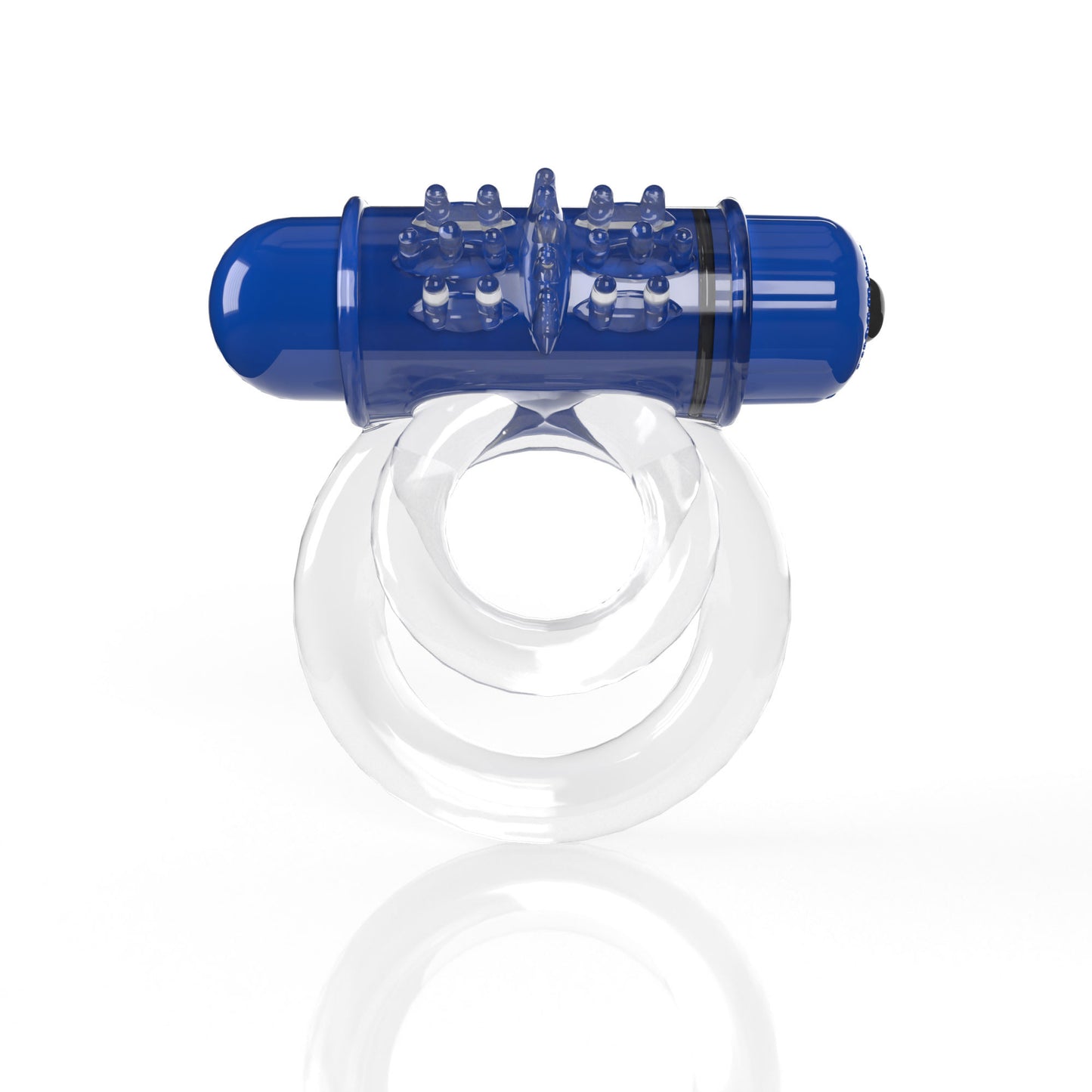 Screaming O 4t - Double O 6 Super Powered   Vibrating Double Ring - Blueberry