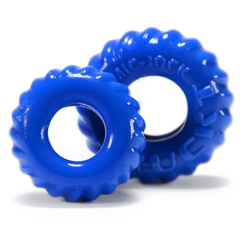 Truckt 2 Piece Cockring Set Atomic Jock - Police Blue