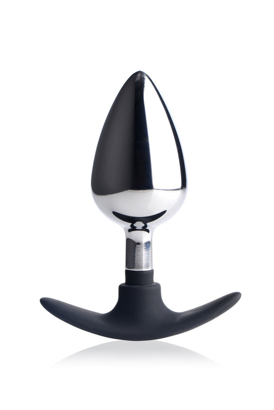 Dark Invader Metal and Silicone Anal Plug - Large