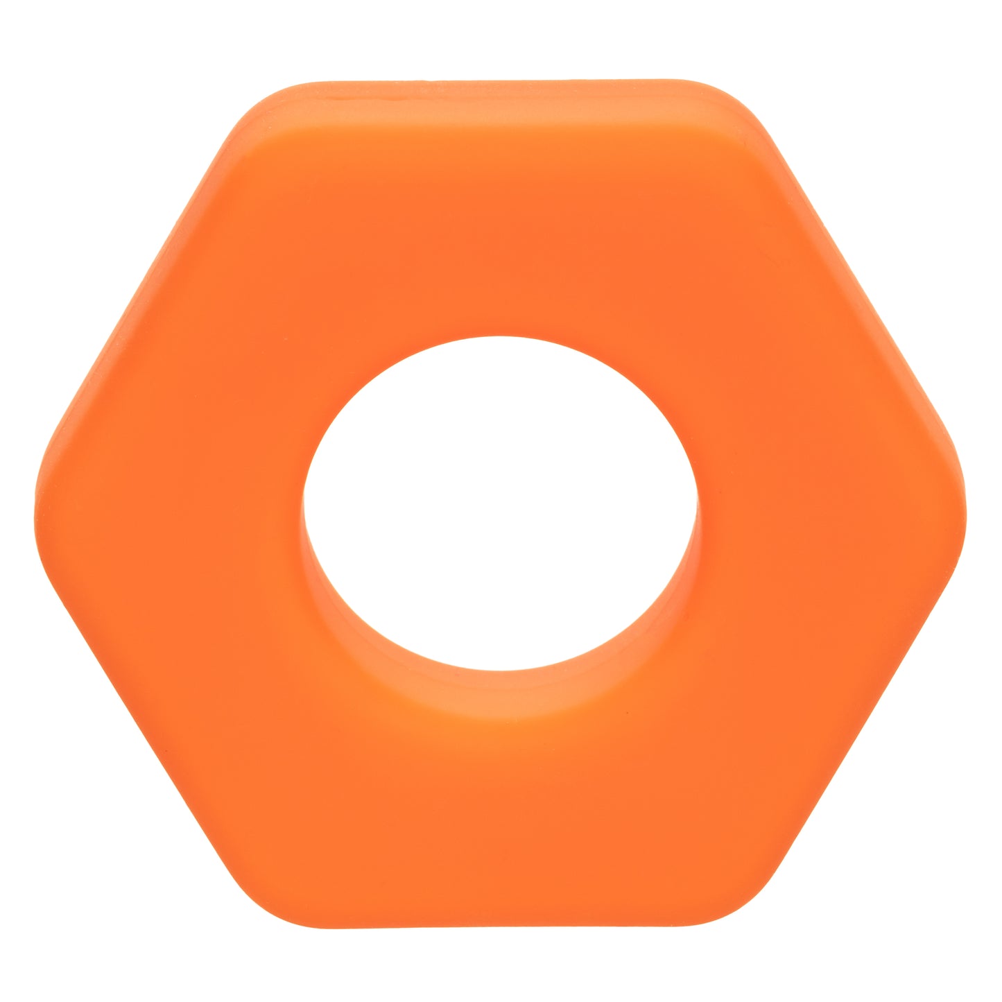Alpha Liquid Silicone Prolong Sexagon Ring - Orange