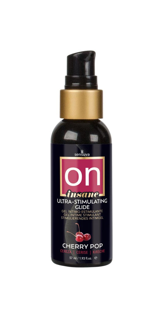 On Insane Ultra-Stimulating Glide Cherry Pop 2oz-57ml Bottle