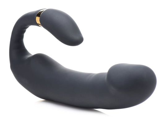 10x Pleasure Pose Come Hither Silicone Vibe With Poseable Clit Stim
