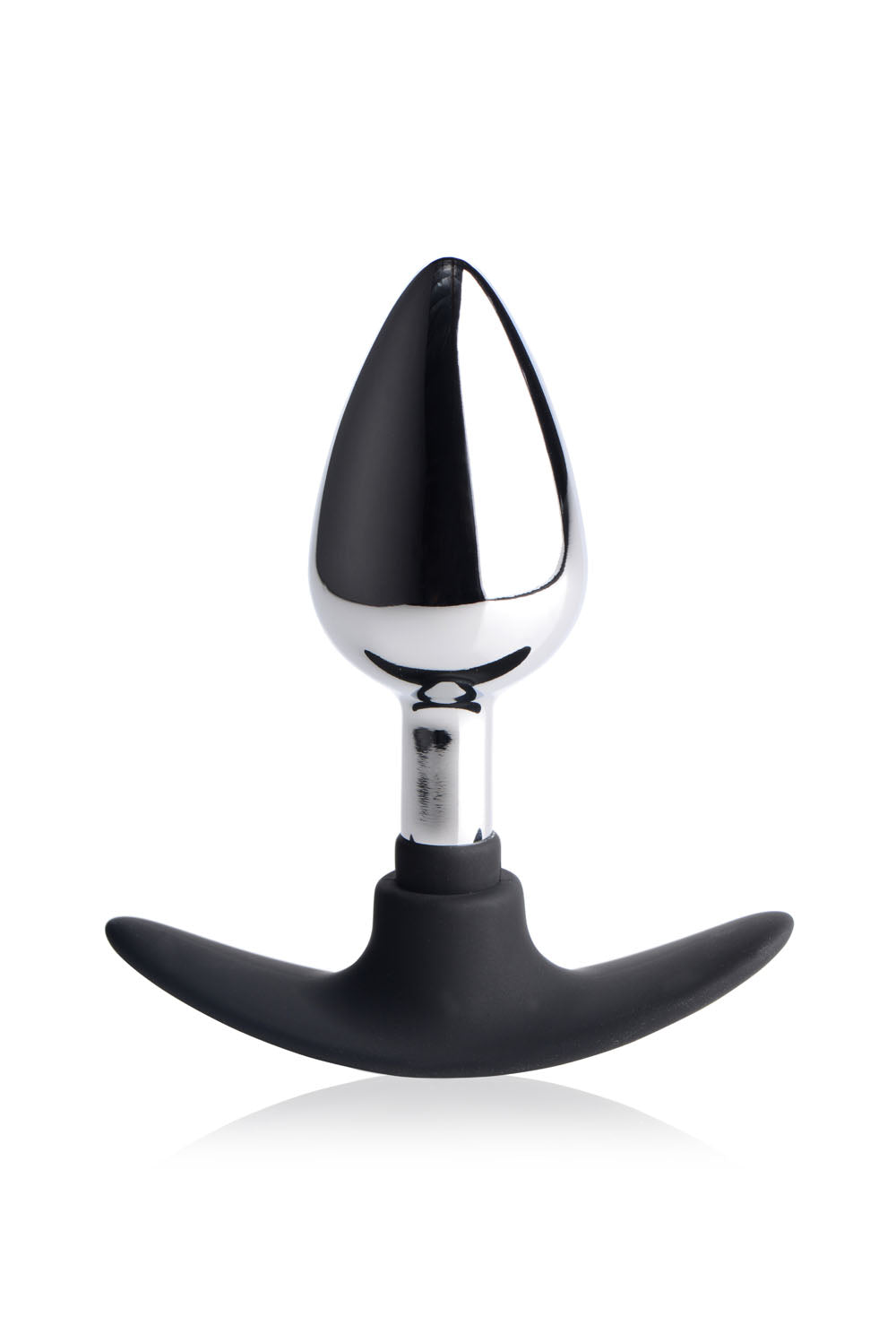 Dark Invader Metal and Silicone Anal Plug - Medium