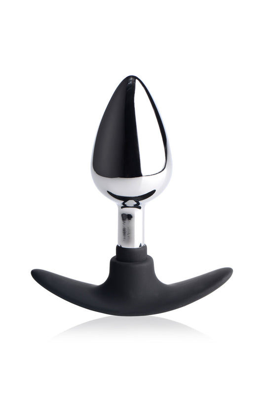 Dark Invader Metal and Silicone Anal Plug - Medium