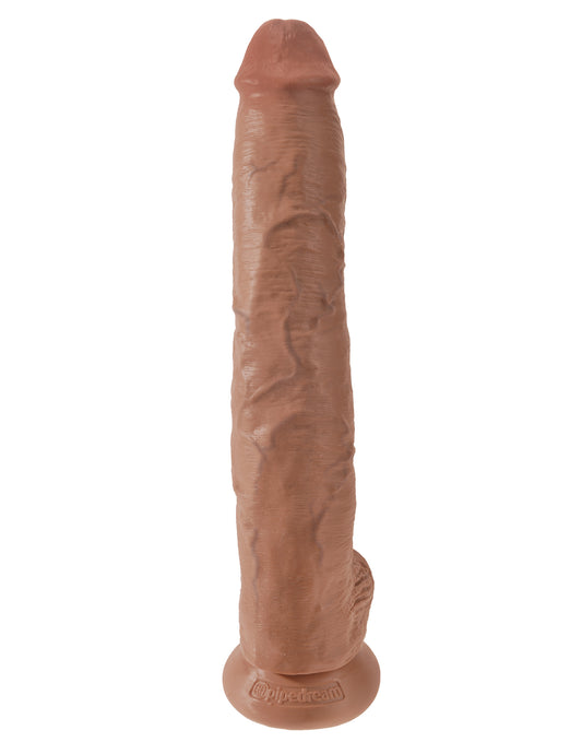 King Cock 14" Cock With Balls - Tan
