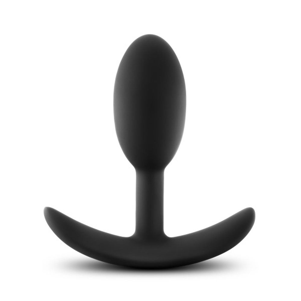 Anal Adventures - Platinum - Silicone Vibra Slim Plug - Small - Black