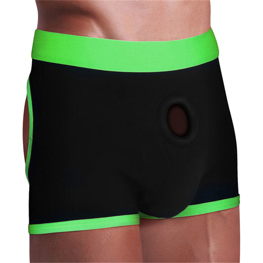 Strap-on Black/green Boxers - M/l