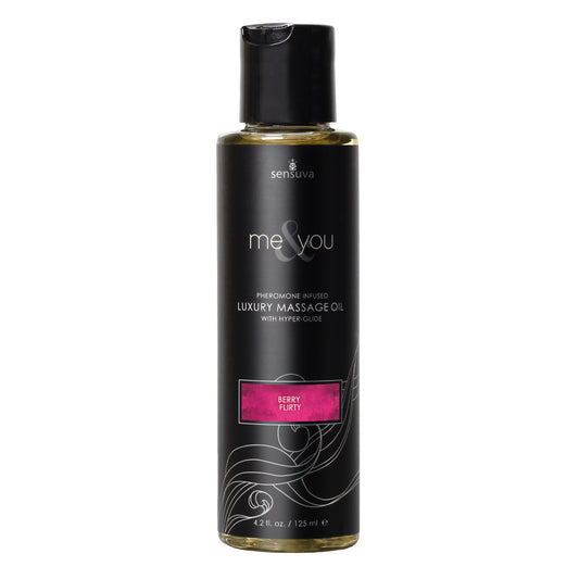 Me and You Luxury Massage Oil - Berry Flirt - 4.2  Fl. Oz.