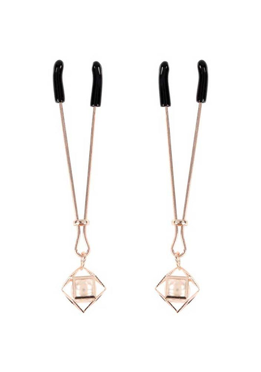 Brat Pearl Nipple Clips - Rose Gold