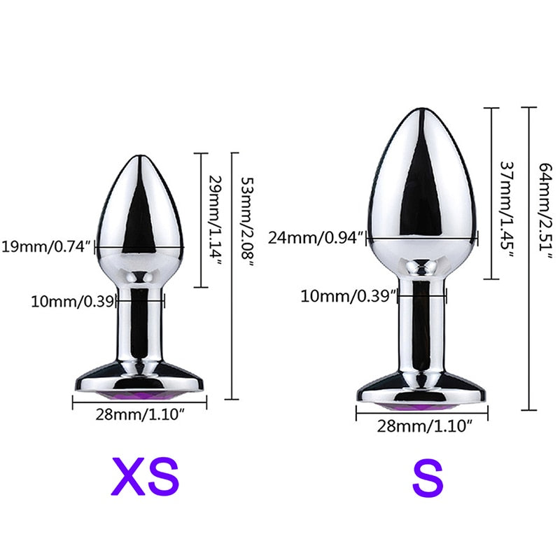 Mini Sexy Jewell Color Metal Anal Plug